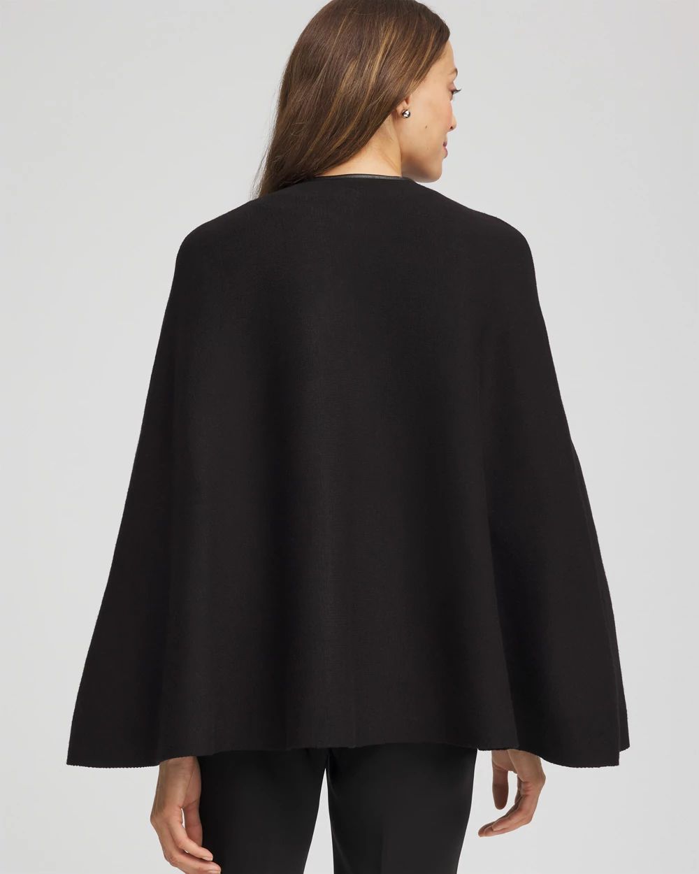 Faux Leather Trim Cape | Chico's